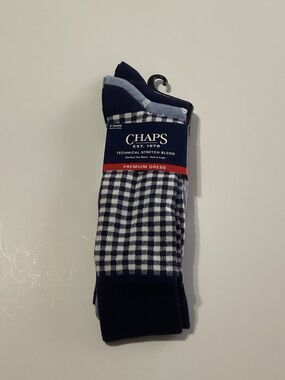 Men’s Chaps Navy and Light Blue Men's Dress Sock 3-Pack